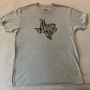 Men's XL Cotton T-Shirt 5.11 TACTICAL TEXAS Firearms Knives Law Enforcement